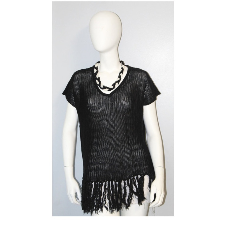 Short Sleeve Knitted Sweater